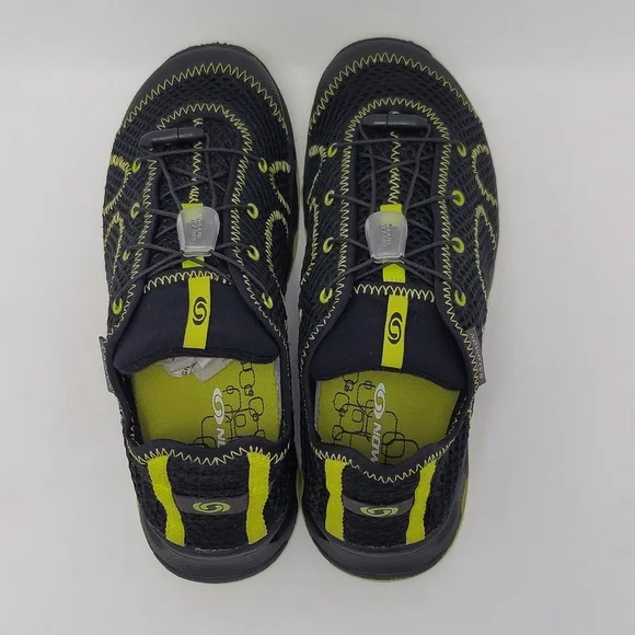 Salomon RX Moc 3.0 Travel Slip-On Style Sneaker Mesh Black/Lime Unisex US Boys 4 - Picture 8 of 13